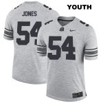 Youth NCAA Ohio State Buckeyes Matthew Jones #54 College Stitched Authentic Nike Gray Football Jersey BU20Z02EY